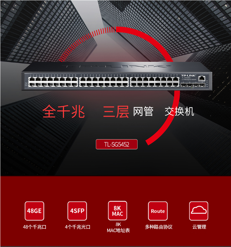 TPlink全千兆三層網(wǎng)管交換機