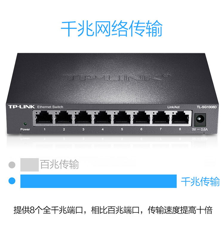 TP-LINK TL-SG1008D 8口千兆以太網交換機