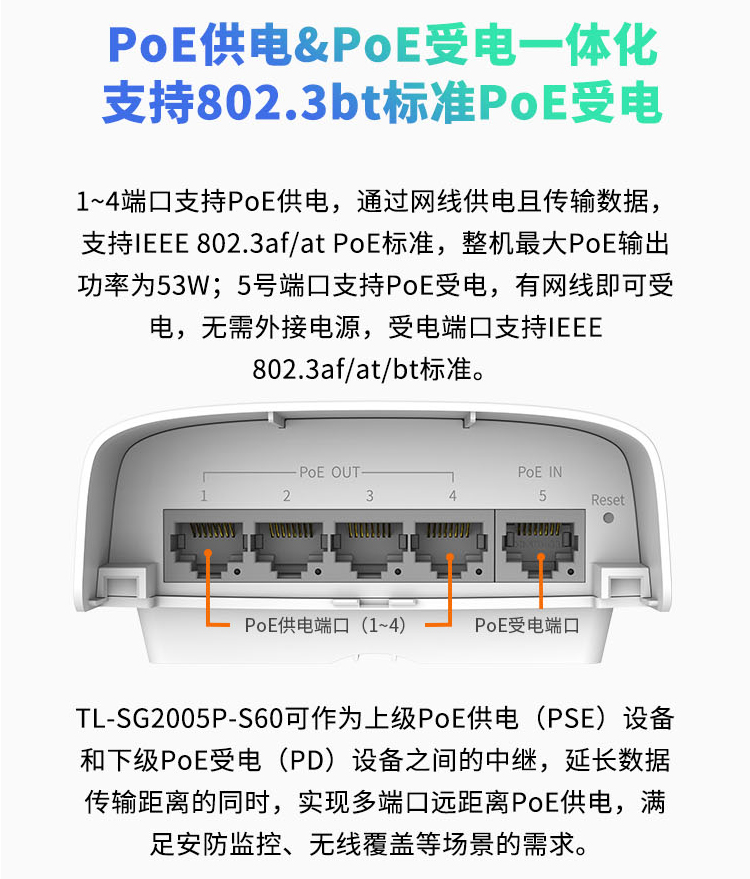 普聯(lián) TL-SG2005P-S60 室外全千兆云管理交換機