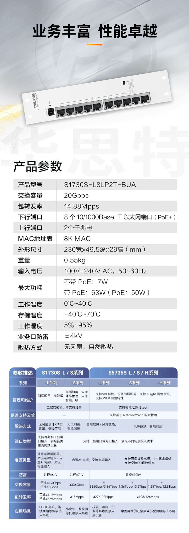 華為數(shù)通智選交換機 S1730S-L8LP2T-BUA